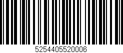 Código de barras (EAN, GTIN, SKU, ISBN): '5254405520006'