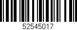 Código de barras (EAN, GTIN, SKU, ISBN): '52545017'