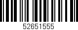 Código de barras (EAN, GTIN, SKU, ISBN): '52651555'