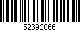 Código de barras (EAN, GTIN, SKU, ISBN): '52692066'