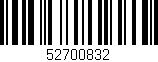 Código de barras (EAN, GTIN, SKU, ISBN): '52700832'