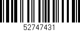 Código de barras (EAN, GTIN, SKU, ISBN): '52747431'