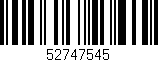 Código de barras (EAN, GTIN, SKU, ISBN): '52747545'