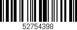Código de barras (EAN, GTIN, SKU, ISBN): '52754398'