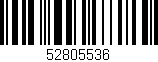 Código de barras (EAN, GTIN, SKU, ISBN): '52805536'