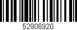 Código de barras (EAN, GTIN, SKU, ISBN): '52906920'