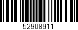 Código de barras (EAN, GTIN, SKU, ISBN): '52908911'