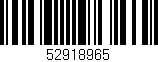 Código de barras (EAN, GTIN, SKU, ISBN): '52918965'