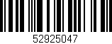 Código de barras (EAN, GTIN, SKU, ISBN): '52925047'