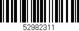 Código de barras (EAN, GTIN, SKU, ISBN): '52982311'