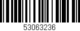 Código de barras (EAN, GTIN, SKU, ISBN): '53063236'