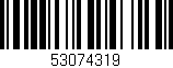 Código de barras (EAN, GTIN, SKU, ISBN): '53074319'