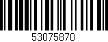 Código de barras (EAN, GTIN, SKU, ISBN): '53075870'