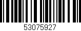 Código de barras (EAN, GTIN, SKU, ISBN): '53075927'