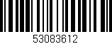 Código de barras (EAN, GTIN, SKU, ISBN): '53083612'