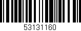 Código de barras (EAN, GTIN, SKU, ISBN): '53131160'
