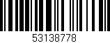 Código de barras (EAN, GTIN, SKU, ISBN): '53138778'