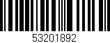 Código de barras (EAN, GTIN, SKU, ISBN): '53201892'