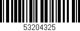 Código de barras (EAN, GTIN, SKU, ISBN): '53204325'