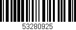 Código de barras (EAN, GTIN, SKU, ISBN): '53280925'