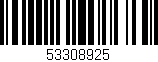 Código de barras (EAN, GTIN, SKU, ISBN): '53308925'