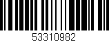 Código de barras (EAN, GTIN, SKU, ISBN): '53310982'