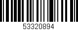 Código de barras (EAN, GTIN, SKU, ISBN): '53320894'