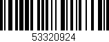 Código de barras (EAN, GTIN, SKU, ISBN): '53320924'