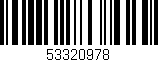 Código de barras (EAN, GTIN, SKU, ISBN): '53320978'