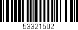 Código de barras (EAN, GTIN, SKU, ISBN): '53321502'