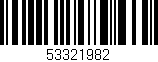 Código de barras (EAN, GTIN, SKU, ISBN): '53321982'