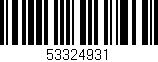 Código de barras (EAN, GTIN, SKU, ISBN): '53324931'