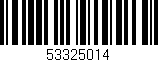 Código de barras (EAN, GTIN, SKU, ISBN): '53325014'