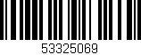 Código de barras (EAN, GTIN, SKU, ISBN): '53325069'