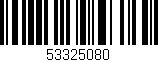 Código de barras (EAN, GTIN, SKU, ISBN): '53325080'