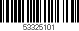 Código de barras (EAN, GTIN, SKU, ISBN): '53325101'