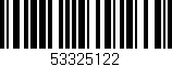 Código de barras (EAN, GTIN, SKU, ISBN): '53325122'