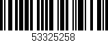 Código de barras (EAN, GTIN, SKU, ISBN): '53325258'