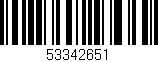 Código de barras (EAN, GTIN, SKU, ISBN): '53342651'