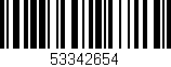 Código de barras (EAN, GTIN, SKU, ISBN): '53342654'