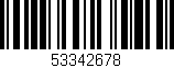 Código de barras (EAN, GTIN, SKU, ISBN): '53342678'