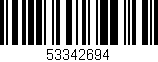 Código de barras (EAN, GTIN, SKU, ISBN): '53342694'