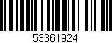 Código de barras (EAN, GTIN, SKU, ISBN): '53361924'