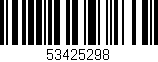Código de barras (EAN, GTIN, SKU, ISBN): '53425298'