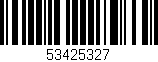 Código de barras (EAN, GTIN, SKU, ISBN): '53425327'