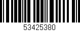 Código de barras (EAN, GTIN, SKU, ISBN): '53425380'