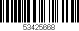 Código de barras (EAN, GTIN, SKU, ISBN): '53425668'