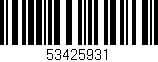 Código de barras (EAN, GTIN, SKU, ISBN): '53425931'