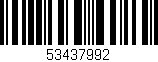 Código de barras (EAN, GTIN, SKU, ISBN): '53437992'