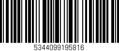 Código de barras (EAN, GTIN, SKU, ISBN): '5344099195816'